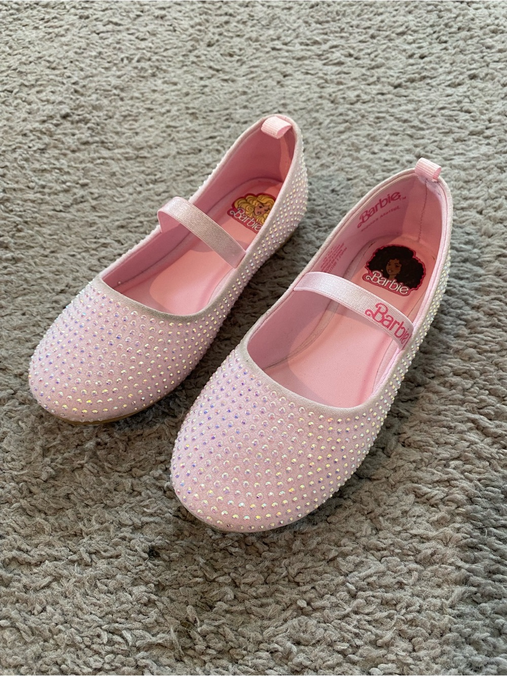 H&M  Barbie Collection Pink Crystal Mary Jane Girls' Dress Shoes